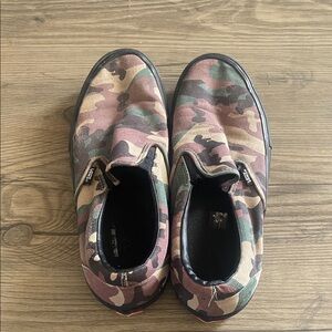 Vans Multicolor Camouflage Slip-Ons Size 11.5